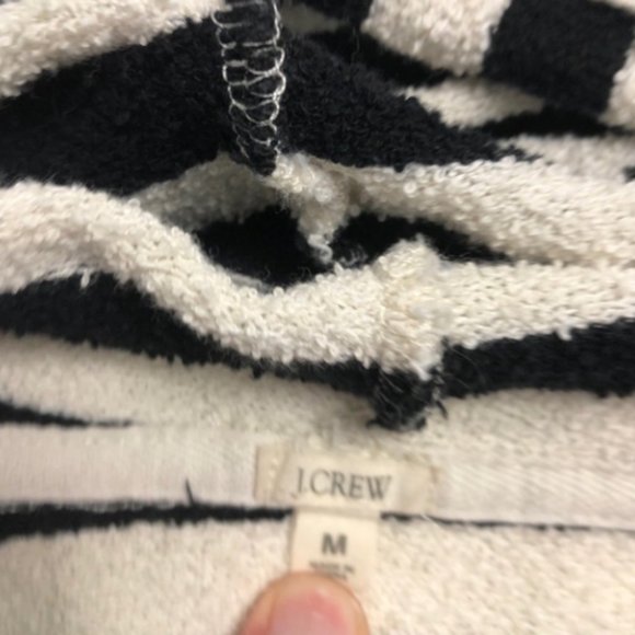 J. Crew Women’s Black and White Striped Sweater - Picture 2 of 2